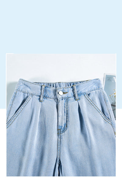 Jeans Rectos Cintura Alta Tencel Pierna Ancha - Image 13