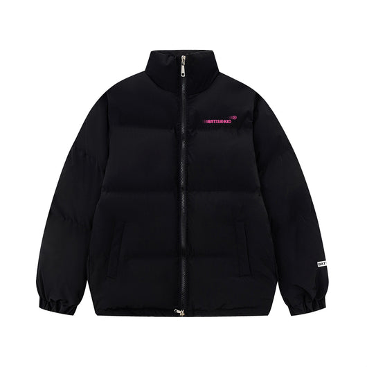 Abrigo Acolchado de Algodón con Cuello Mao Estampado para Hombre - Image 3