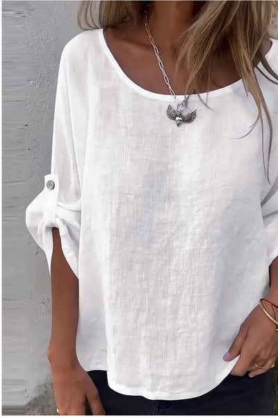 Blusa Casual de Cuello Redondo Diseño Elegante y Minimalista para Mujer - Image 23