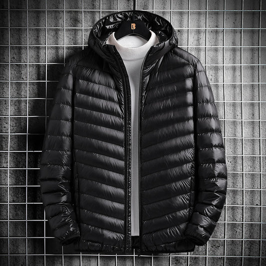 Chaqueta Ligera de Algodón con Capucha para Hombre