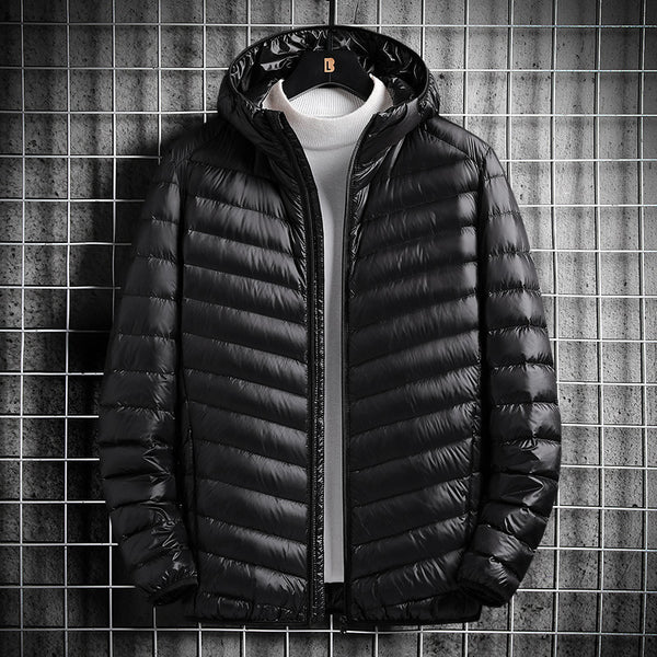 Chaqueta Ligera de Algodón con Capucha para Hombre