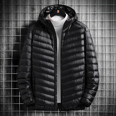 Chaqueta Ligera de Algodón con Capucha para Hombre