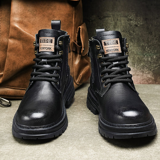 Botas de Trabajo Vintage Americano Alto Otoño Invierno - Image 4