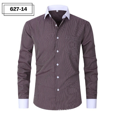 Camisa Rayada de Verano para Hombre Talla Grande - Image 14