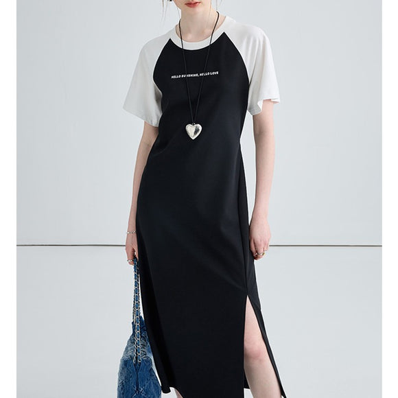 Vestido Camiseta de Manga Corta para Mujer