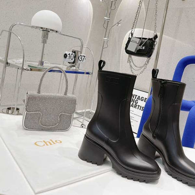 Botas Cortas Impermeables con Tacón Alto y Suela Antideslizante - Image 5