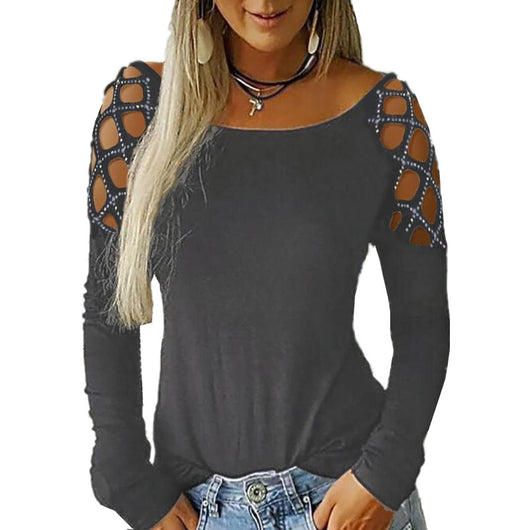 Blusa Cuello Redondo con Strass Calado - Image 15