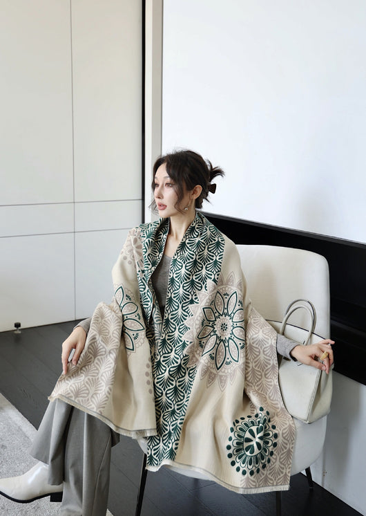 Chal Versátil de Oficina Estilo Coreano para Otoño e Invierno - Image 7