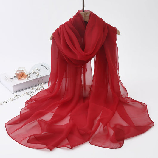 Pañuelo Protector Solar Rojo - Chal Ligero Contra los Rayos UV - Image 7