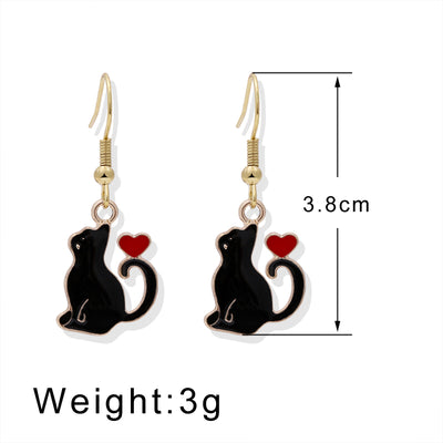 Aretes Colgantes Minimalistas de Mariposa, Gato y Dinosaurio en Acrílico y Metal - Image 8