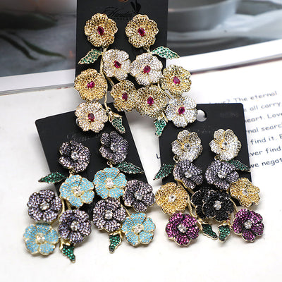 Aretes Floreales de Circonita - Elegancia Botánica para Cada Ocasión - Image 11