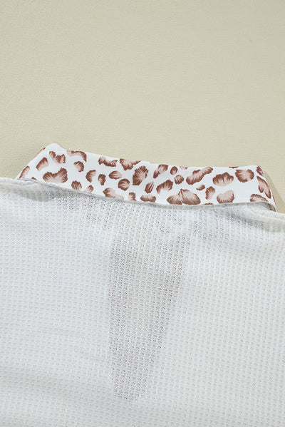 Sudadera con Capucha Estampado Leopardo y Solapa de Manga Larga - Image 11