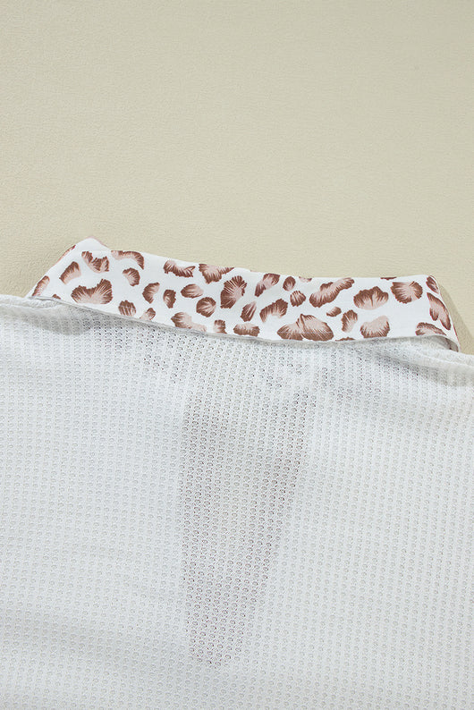 Sudadera con Capucha Estampado Leopardo y Solapa de Manga Larga - Image 11