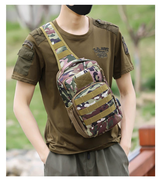 Bolsa Táctica Crossbody Camuflaje para Hombre - Gran Capacidad Multifuncional - Image 44
