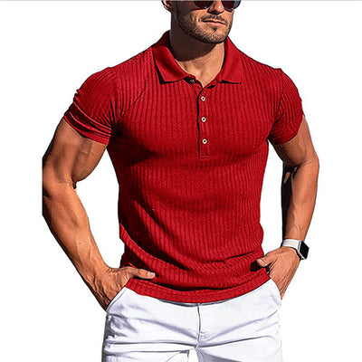 Polo Slim Fit de Algodón Mercerizado Manga Corta - Image 13