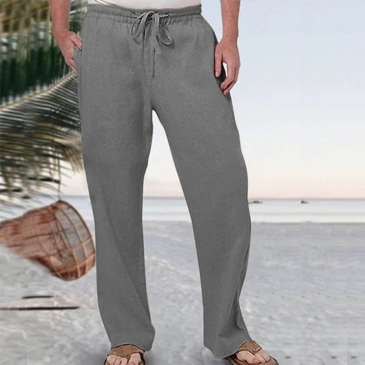 Pantalones Deportivos de Lino Holgados para Hombre - Image 17