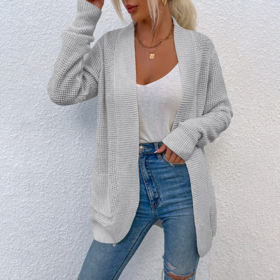 Suéter Tejido para Mujer con Bolsillos Curvos y Dobladillo Elegante - Image 11