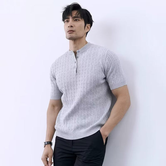 Polo Casual Slim Fit de Punto para Hombre - Cuello Redondo Premium - Image 2