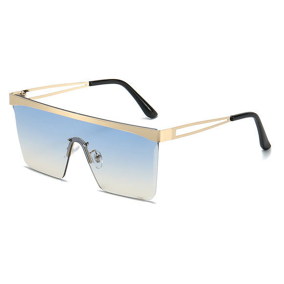 Gafas de Sol Cuadradas Europeas con Lente Única Integrada