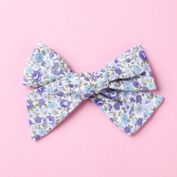 Pasador Infantil Floral Pastoral con Moño Delicado