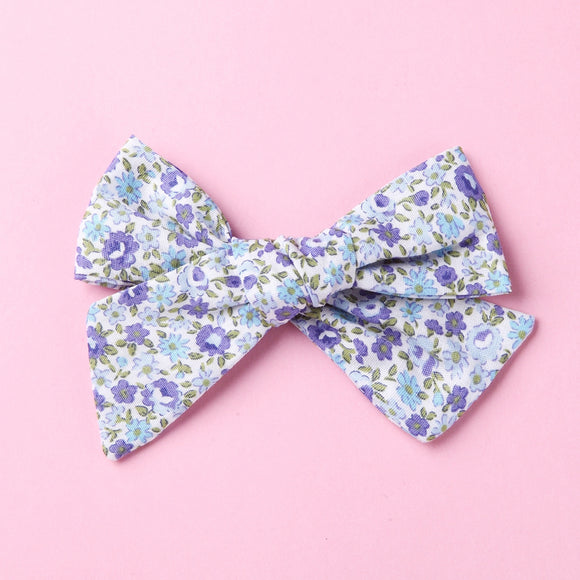 Pasador Infantil Floral Pastoral con Moño Delicado