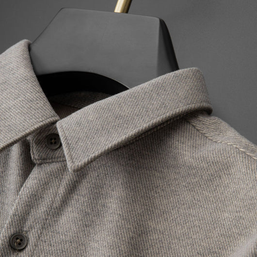 Camisa de Lana Gruesa Térmica Beige para Hombre - Image 2