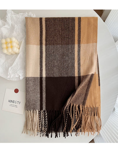 Chal Pashmina Escocés con Borlas para Mujer - Tejido Grueso y Cálido - Image 30