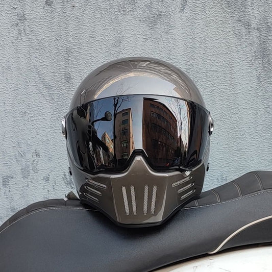 Casco Retro Harley Certificado para Motocicleta - Hombre y Mujer