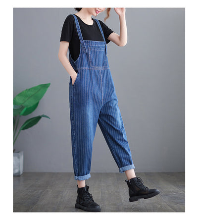 Overol Denim a Rayas para Tallas Grandes - Image 7