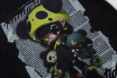 Camiseta Estampada Cartoon Depresivo para Hombre - Image 10