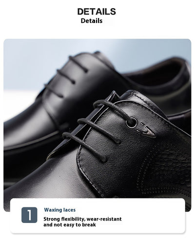 Zapatos Derby de Cuero Genuino con Alzas de 8cm para Hombre - Calzado Formal Ejecutivo - Image 15