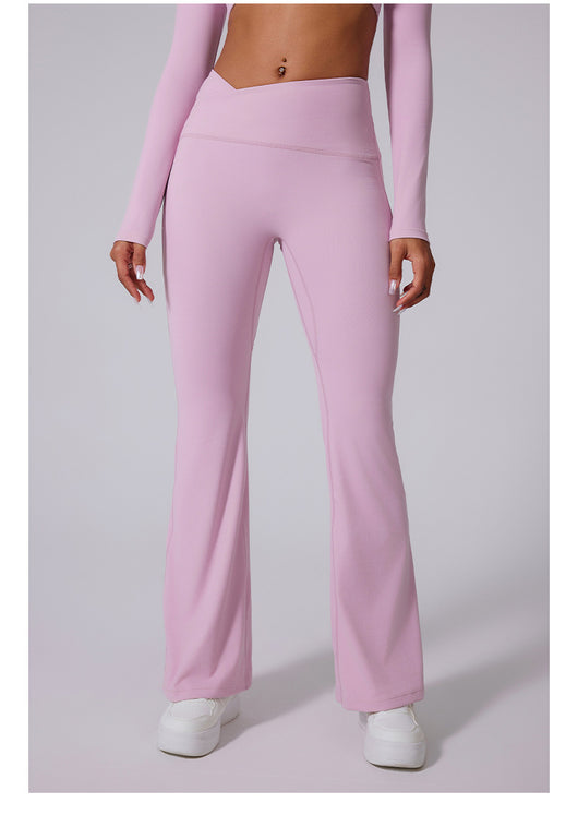 Pantalones Yoga Cintura Alta con Textura Satinada y Control Abdominal - Image 13