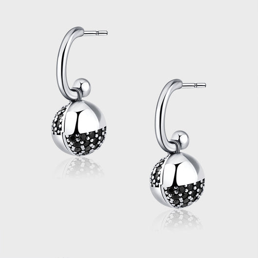 Aretes de Plata 925 Diseño Esfera de Deseos con Circonita - Image 7