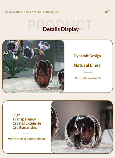 Jarrón de Cristal Marrón Elegante - Adorno Decorativo Premium - Image 11