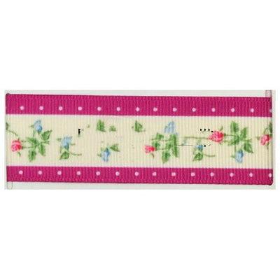 Cinta Decorativa Tejida con Flores y Plantas Estampadas para Manualidades - Image 2