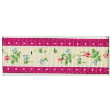 Cinta Decorativa Tejida con Flores y Plantas Estampadas para Manualidades - Image 2
