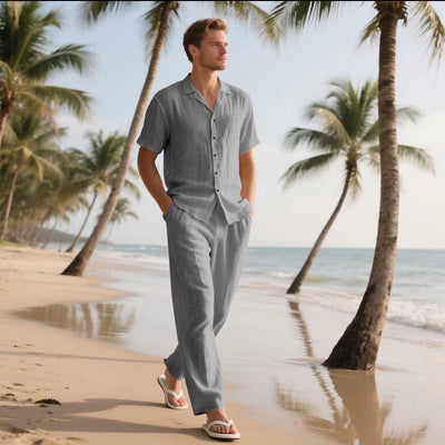 Conjunto de Playa: Polo Casual con Botones y Shorts Cómodos - Image 22