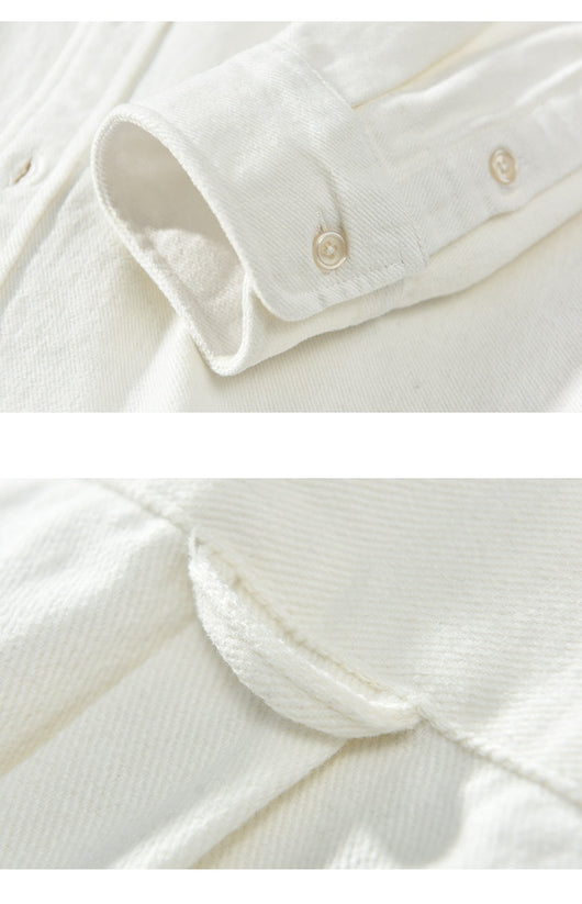 Camisa Casual de Manga Larga con Acabado Cepillado para Hombre - Image 14