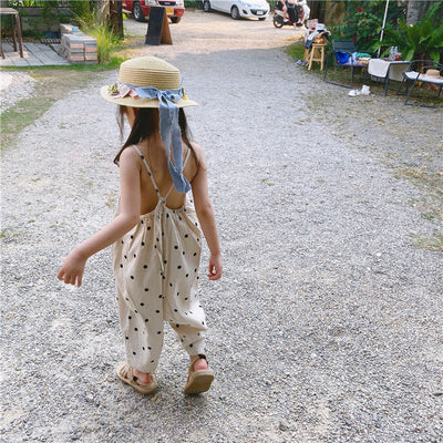Jumpsuit de Pierna Ancha con Tirantes para Niña - Image 15