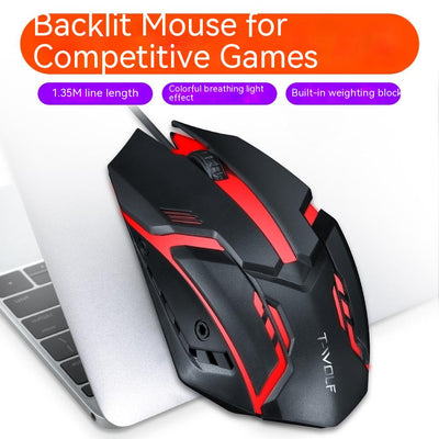Ratón Gaming RGB con Cable USB Iluminado para PC y Notebook - Image 7