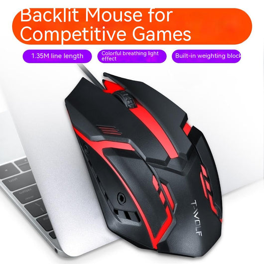 Ratón Gaming RGB con Cable USB Iluminado para PC y Notebook - Image 7
