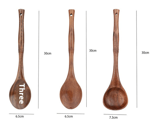 Espátula de Madera con Mango Largo Antiadherente - Utensilios de Cocina Profesionales - Image 10