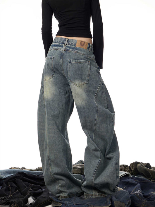 Jeans Retro Acampanados con Lavado Desgastado para Mujer - Image 13