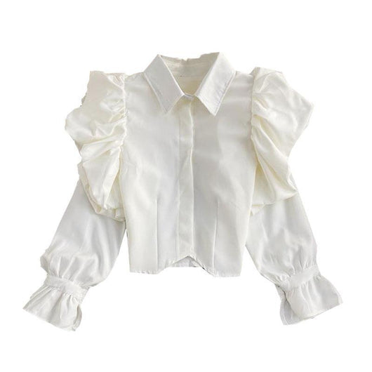 Blusa Retro Elegante con Mangas Abullonadas - Image 3