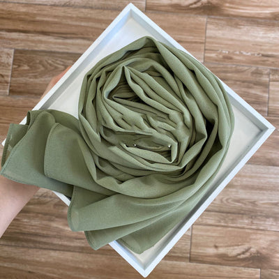 Pañuelo Hijab de Gasa Perlada Liso para Mujer - Image 46