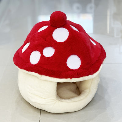 Cama Acogedor para Gatos con Diseño de Hongos Peluche - Image 13