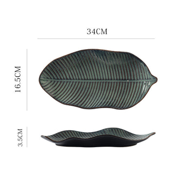 Plato de Cerámica Artesanal Hoja Japonesa - Diseño Exclusivo para tu Mesa - Image 3