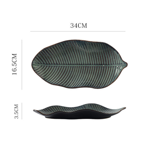 Plato de Cerámica Artesanal Hoja Japonesa - Diseño Exclusivo para tu Mesa - Image 3