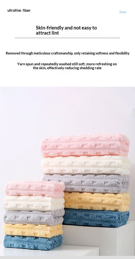 Toalla Facial Extragrande de Terciopelo Coral - Absorbente y Suave - Image 29