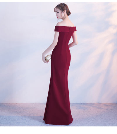Vestido de Fiesta Elegante con Hombros Descubiertos y Falda Sirena - Image 29